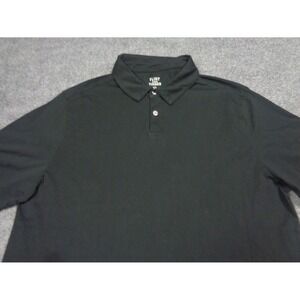 Flint And Tinder Polo Shirt Mens 2XL Black Short Sleeve Supima Cotton USA